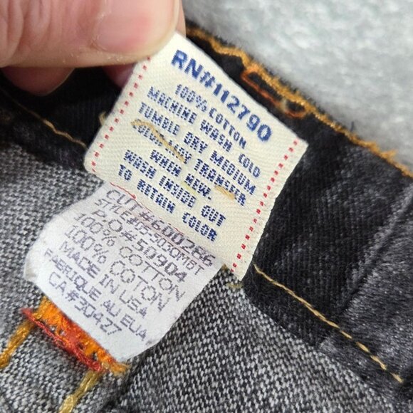 Vintage True Religion Jeans Womens 25 Gray Joey Big T Flare Twisted Leg USA Made - Picture 4 of 11